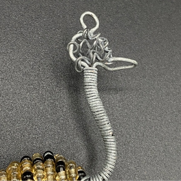 African Beaded Wire Wrapped Cape Ostrich Figurine Pendant - Picture 4 of 11
